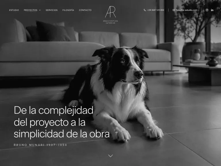 Arquitectura monocromática con fotografía