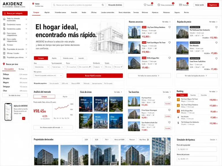 Marketplace inmobiliario con buscador