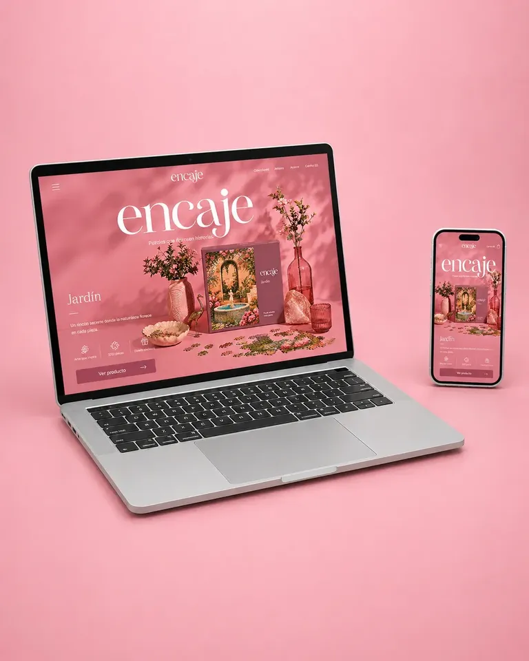 Ejemplo de diseño web femenino floral, romántico y delicado