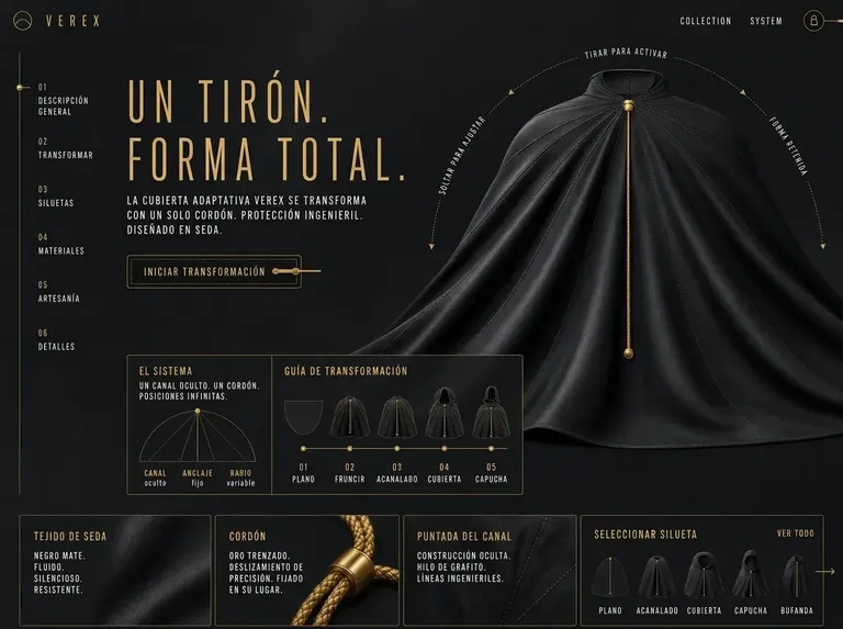 Sistema de siluetas textiles adaptativas
