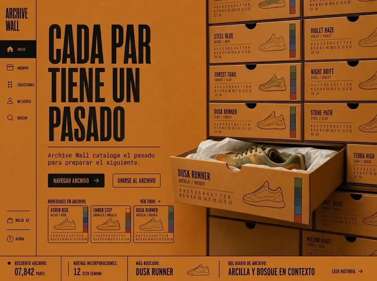 Archivo de calzado con cajas
