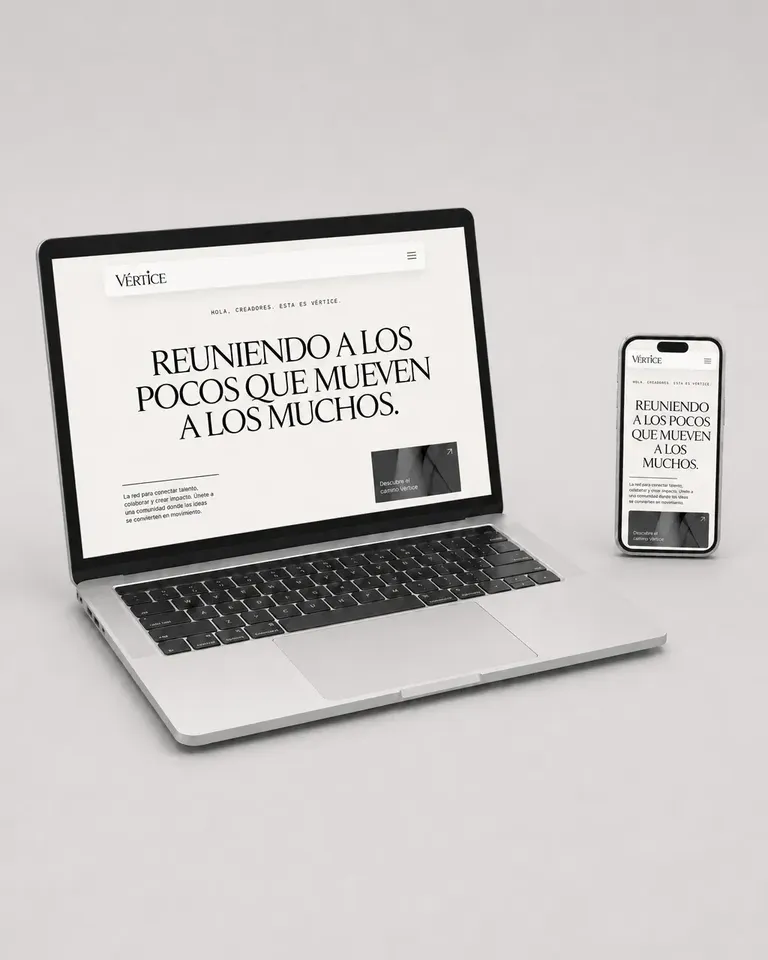 Ejemplo de diseño web ultra minimal con tono exclusivo y mucho espacio en blanco